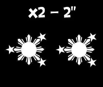 $2.99 • Buy Philippines Flag Sun And Stars JDM Vinyl Decal Sticker Support (Phil Flag 2IN) 