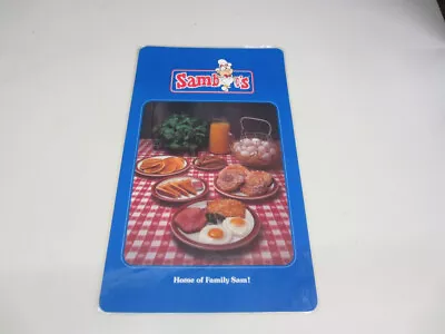 Vintage 1981 SAMBO'S Restaurant Menu Laminated 16 3/4  X 10  Home Of Family Sam • $19.99