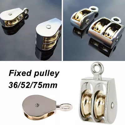 Single/Double Sheave Swivel Eye Pulley Rigging Lift Pully For Rope Nickel Plated • £5.04