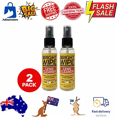 2 X 60ml Bright Wipe Lens Cleaner Spray Alcohol Free Phone Glass Laptop Cleaner • $9.80