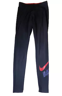 Nike Football Barcelona Barca Spain Soccer Training Pants Sweatpants Sz S Black • $29.69