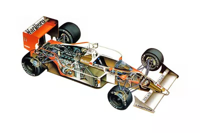 A3 McLaren MP4 4 Cutaway Drawing Wall Poster Art Picture Print • £5.95