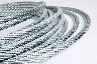 GALVANISED STEEL WIRE ROPE METAL CABLE 1mm 1.2mm 1.5mm 2mm 3mm 4mm 5mm 6mm 8mm • £1.88