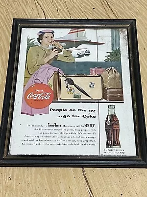 Vintage 1954 Coca Cola Advertising Card Board 7 X10  • $10