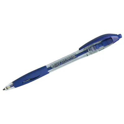 £14.42 • Buy Bic Atlantis Retractable Ballpoint Blue Pen (Pack Of 12) 1199013670