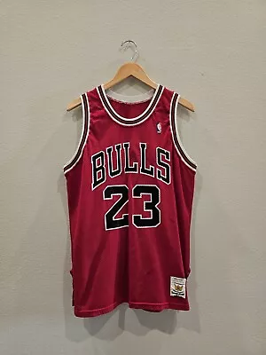 Vintage Sand Knit  Chicago Bulls Michael Jordan Size 44 Authentic Rare VTG • $548