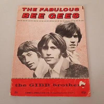 The Bee Gees - The GIBB Brothers Song Book Rare Late 1960s UK Sheet Music Book • $134.99