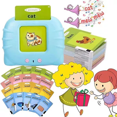 Kids Child Talking Flash Cards For Toddlers Preschool Words Learning Cards Toy • £6.99