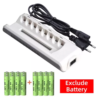 Battery Charger With 4*AA And 4*AAA NI-MH NI-CD Rechargeable Batteries Set • $12.39