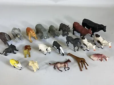 $16.76 • Buy Wild Zoo Farm Creatures Animals Horse Cow Rhino Elephant Lot Plastic Toy Figures