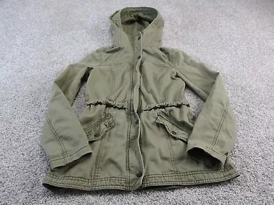 Abercrombie Fitch Parka Jacket Kids Girls Olive Military Extra Large Juniors EUC • $28.49