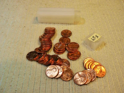 $10 • Buy 1969 S LINCOLN MEMORIAL PENNIES ROLL Of 50