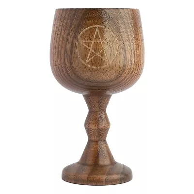 Wooden Wine Goblet Water Cup Chalice Goblet Decor Christmas Thanksgiving Gift • $23.60