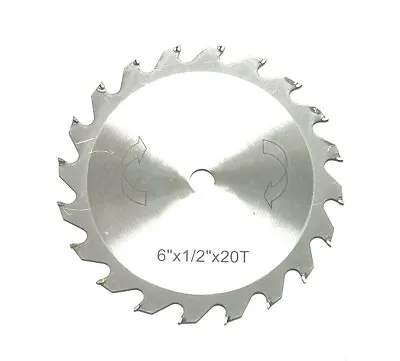 6  X 1/2  X 20T Carbide Circular Saw Blades #80334 • $9.99