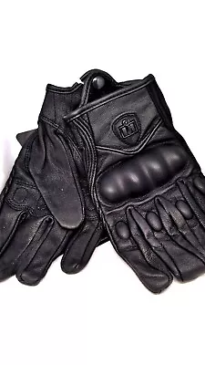 Stealth Icon Pursuit NON-PERFORATED Motorcycle Racing Off Road Gloves- BLACK • $35