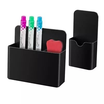 Magnetic Pen Holder For Refrigerator2Pack Magnetic Dry Erase Marker Black • $10.51