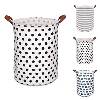 63L Washing Dirty Clothes Laundry Basket Baby Toy Hamper Bin Storage Bag Home • £9.99