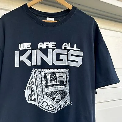 LA Kings T Shirt NHL Stanley Cup Championship Ring Graphic VTG 2014  Sz XL 24x30 • $34.99