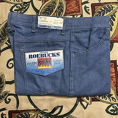 VTG (1987) Roebuck Denim Jeans Men’s 36x32 - Blue Made In USA Bootcut Sears NWT • $32.99