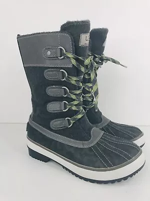 UGG Baroness Size 5 US Lace Up Waterproof Winter Snow Gray Lined Boots 1001743 • $39.95