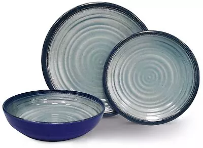 £34.99 • Buy Vanilla Leisure Amalfi 12 Piece  Melamine Dinner Set 