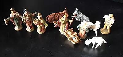 Vintage Miniature Italian Nativity Set Manger Figurines Made In Italy 11 Pieces • $34.55