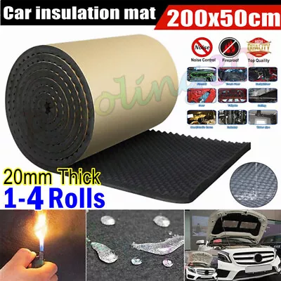 8m Sound Deadening Roll Car Van Heat Insulation 20mm Thick Closed Cell Foam Mats • £8.99