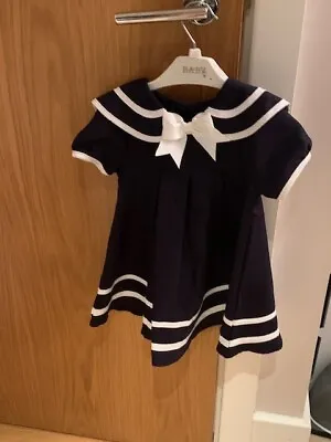 Sailor Suit Dress Toddler 18 Months- Three Pieces • £10