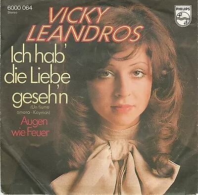 Vicky Leandros Philips Label Augen Wie Feuer 45 RPM Stereo 6000064 Germany • $12.95