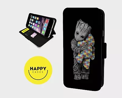 £9.67 • Buy GROOT TEDDY CUDDLE - Faux Leather Flip Phone Case Cover - Iphone/Samsung