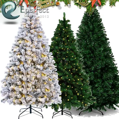 6.5/7.5ft Christmas Tree Artificial Snow Flocked Holiday Decor Fr Indoor Outdoor • $174.99