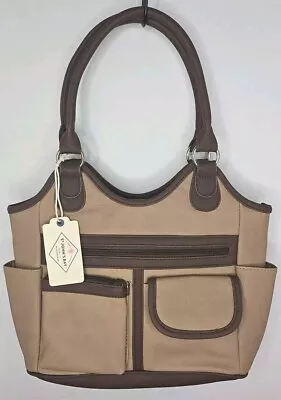 St John’s Bay Latte Chocolate Brown Tan Reflex Tote Bag New Purse Handbag  • $23.03