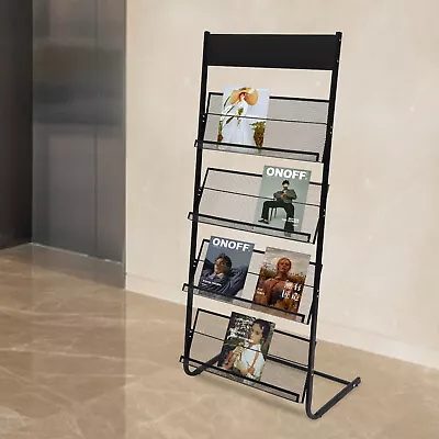 Office Newspaper Rack Magazine Stand Literature Holder Book Magazine Display • $72.21