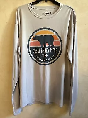 $10 • Buy NEW Great Smoky Mountains Long Sleeve Shirt XXL Legacy Retroactive Gray Athletic