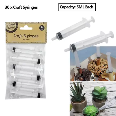 30x Craft Syringes 5ml Syringe Jelly Dessert Cake Cocktail Party Shooter Measure • $19.95