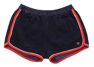 Dogtown Surf 38 3  VTG Corduroy Navy Red Piping Gym Short 70s 80s OP Ocean Beach • $49.98