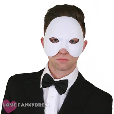 Phantom Half Face Mask Venetian Masquerade Ball Halloween Fancy Dress Masks • £5.39