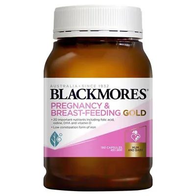 Blackmores Pregnancy And Breastfeeding Gold Capsules 180 • $49.99