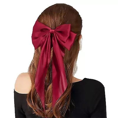 Women Fashion Ribbon Hairclip Vintage Satin Bow Bowknot Hairpin Hair Clip  • $8.92