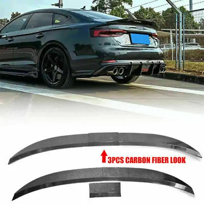 Adjustable Rear Roof Lip Spoiler Tail Trunk Wing Carbon Style For Car Universal • $36.99