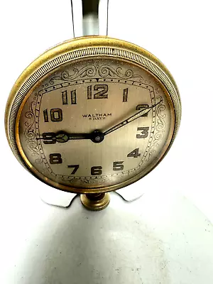 Waltham 8 Days Antique Mounted Car Clock Brass • $154.99