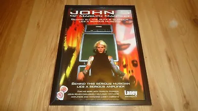 JOHN 5/MARILYN MANSON/ROB ZOMBIE Laney Amps-2000 Framed Orginal Advert • $21.46