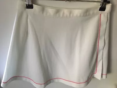 Marks And Spencers White With Pink Trim Tennis Skirt • £20