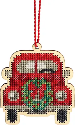 Dimensions Vintage Truck Wood Ornament Cross Stitch Kit 72-76058 • $10.95