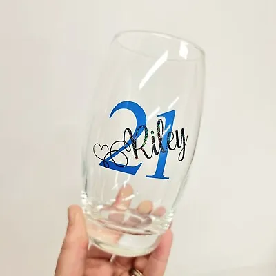£10.99 • Buy Personalised Birthday Hiball Tumbler Glass Gift Idea 18th 21st 30th 40th 50th 60