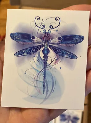 3” Dragonfly Sticker Blue Swirl Eternity Tribal Heaven Grief Calm Love Heaven • $3.99