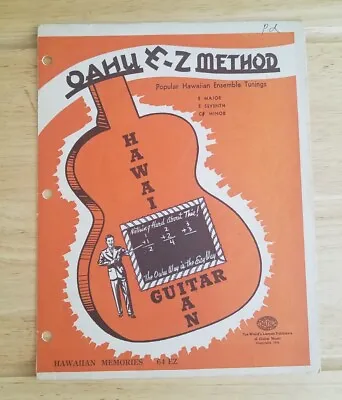 Vintage Sheet Music ~ OAHU E-Z METHOD Hawaiian Guitar HAWAIIAN MEMORIES 64EZ • $6.99