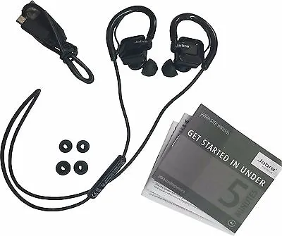 Jabra STEP Black Ear-Hook Headset Wireless Bluetooth Stereo Music Sport Earbuds • $42.58