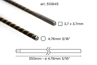 Flex Shaft (4.76mm Positive-550mm-Round)  RC Boat Scale Spare • £15