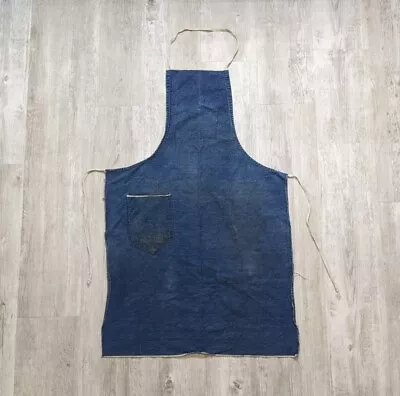 Vintage Selvedge Denim Shop Work Apron Unbranded Single Pocket Cotton • $24.99